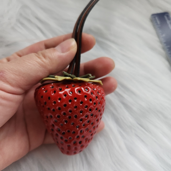 Large Red Strawberry Keychain/bag Charm - Picture 6 of 8